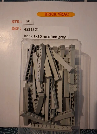 Lego vrac briques 1x10 médium grey, marca: LEGO, estado: Muy bueno, tamaño: Talla única, 12,50 €, 13,83 € Protección al comprador Pro incluida