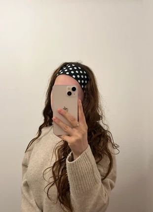 Bandeau cheveux fait main noir à pois blancs, marque: Fait Main, état: Neuf avec étiquette, taille: Taille unique, 5,00 €, 5,95 € Protection acheteurs incluse