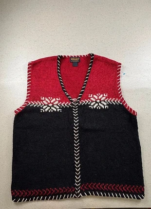 361 - pull col V cardigan en coton rouge et noir vintage woolrich femme taille XL, marke: Woolrich, zustand: Sehr gut, größe: XL / 42 / 14, 30,00 €, 32,20 € inklusive Vinted-Käuferschutz