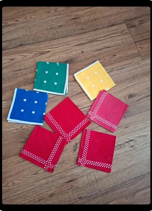 Lot de 7 serviettes de table vintage coton multicolores 29x29 cm, marke: Vintage, zustand: Gut, 3,00 €, 3,85 € inklusive Vinted-Käuferschutz