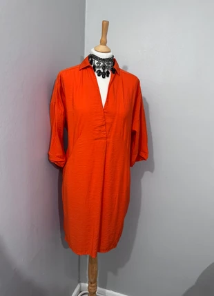 Whistle Orange/Coral Loose Fitting Lea Pocket Slouchy Dress Uk 8, brand: Whistles, condition: Very good, size: S / UK 8-10, £15.99, £17.49 includes Buyer Protection