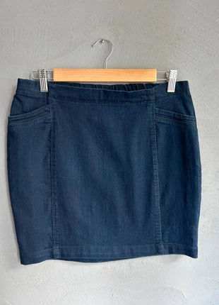Jupe en jean foncé extensible – Bershka – Taille XL, brand: Bershka, condition: Very good, size: XL / 42 / 14, €6.00, €7.00 includes Buyer Protection