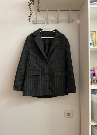 Chaqueta blazer gris vintage, marque: Stradivarius, état: Neuf sans étiquette, taille: M / 38 / 10, 21,00 €, 22,75 € Protection acheteurs incluse