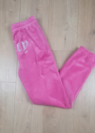 Pantalon Juicy Couture velours fuchsia | logo strass/bling iconique | Taille XS | VT118, brand: Juicy Couture, condition: Very good, size: XS / 34 / 6, €34.95, €37.40 includes Buyer Protection
