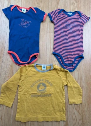 Lot bb6 /Lot de 2 bodys manches courtes + 1 t-shirt manches longues Petit Bateau 18 mois – Tbe, marque: Petit Bateau, état: Très bon état, taille: 12-18 mois / 80 cm, 2,90 €, 3,75 € Protection acheteurs (Pro) incluse