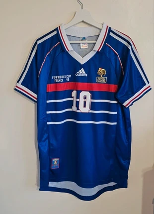 Maillot Vintage football // france 98 // Floqué Zinedine Zidane // Taille L // très bon état, brand: France 98, condizioni: Ottime, taglia: L, €50.00, €53.20 include la Protezione acquisti