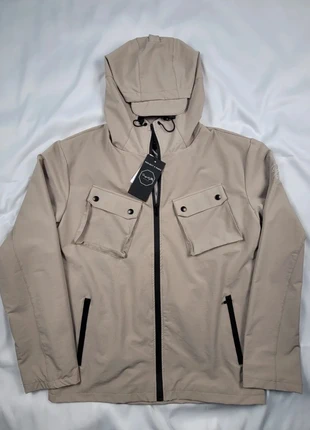 Veste Project X Paris Coupe-vent imperméable à capuche, beige, taille L, marque: Project X, état: Neuf avec étiquette, taille: L, 44,90 €, 47,85 € Protection acheteurs incluse