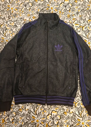 Rare Veste Adidas Track Top Denim Gris/Noir & Violet - Rétro Streetwear, marque: adidas, état: Très bon état, taille: S / 36 / 8, 60,00 €, 63,70 € Protection acheteurs incluse