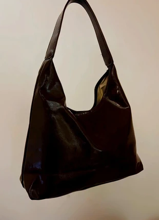 Sac Épaule Vintage Cuir Marron / Effet Brillant, marque: Vintage Dressing, état: Neuf avec étiquette, 12,80 €, 14,14 € Protection acheteurs incluse