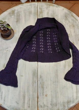 Cardigan crop viola caldo, marca: Vintage Dressing, estado: Muito bom, tamanho: S / 36 / 8, €6.00, €7.00 inclui Proteção do Comprador