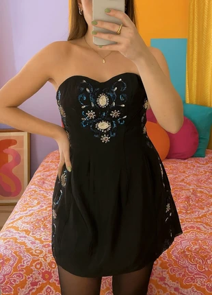 Magnifique robe bustier de femme taille 38 bleu marine à strass Asos petite très bon état, marke: ASOS, zustand: Sehr gut, größe: M / 38 / 10, 24,99 €, 26,94 € inklusive Vinted-Käuferschutz