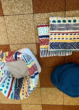 Panier tissu avec lingette ecolo reutilisable, brand: Fait Main, condition: New with tags, €5.50, €6.48 includes Buyer Protection