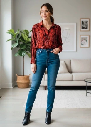 Chemise BASH Style Léopard – Imprimé Animal Rouge et Noir – Tissu Fluide – T.34 / XS, marque: Ba&sh, état: Très bon état, taille: XS / 34 / 6, 31,59 €, 33,87 € Protection acheteurs incluse