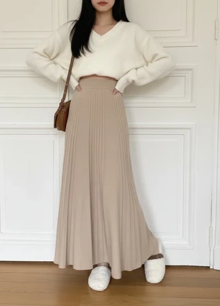 Jupe longue taille haute beige taille s old money japonais 3127, marque: Osota, état: Très bon état, taille: S / 36 / 8, 49,00 €, 52,15 € Protection acheteurs (Pro) incluse