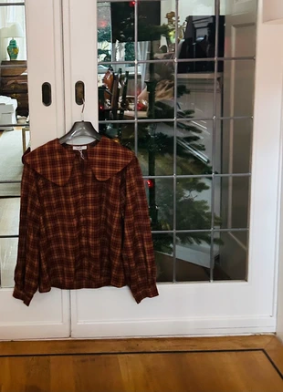 Magnifique blouse Christmas volant Daphnea (Sézane Natan stile), merk: Daphnea, staat: Nieuw met prijskaartje, maat: Universele maat, € 35,00, € 37,45 inclusief Kopersbescherming