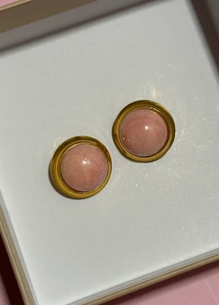 Orecchini Vintage a clip design a bottone pietra rosa, marque: Vintage Chic, état: Très bon état, 10,00 €, 11,20 € Protection acheteurs incluse