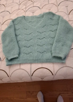 Pull chaud turquoise/menthe, marque: Made In Italy, état: Neuf sans étiquette, taille: XL / 42 / 14, 8,00 €, 9,10 € Protection acheteurs incluse