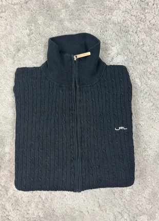 Veste gilet torsadé Ralph Lauren noir pour femme taille L logo brodé, brand: Lauren Ralph Lauren, condition: Very good, size: L / 40 / 12, €28.00, €30.10 includes Buyer Protection