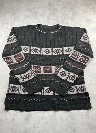 Pull d’hiver à motifs cable knit ethnic vintage 80s 90s 00s y2k - XL, brand: Vintage Dressing, condition: Very good, size: XL / 42 / 14, €19.00, €20.65 includes Buyer Protection