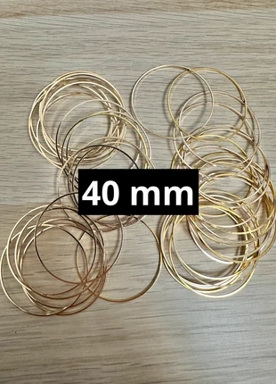 40 grands anneaux ronds dorés 40 mm pour créations de bijoux, marque: Craft, état: Très bon état, 6,00 €, 7,00 € Protection acheteurs incluse