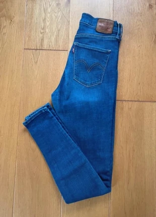 Jean Lévis mile High super Skinny bleu marine - Taille mi-haute, marke: Levi's, zustand: Sehr gut, größe: XS / 34 / 6, 20,00 €, 21,70 € beinhaltet Vinted-Käuferschutz Pro