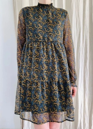 Robe à volants et motifs - Taille 38, marque: Jaminni&Cie, état: Très bon état, taille: M / 38 / 10, 15,00 €, 16,45 € Protection acheteurs (Pro) incluse