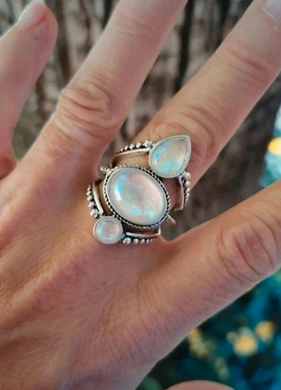 A54 bijou bague bohème ethnique chromé argenté tendance, marque: Boutique privée, état: Très bon état, taille: 16,9 mm, 5,00 €, 5,95 € Protection acheteurs (Pro) incluse