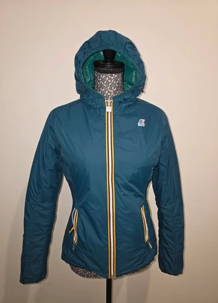 Manteau doudoune réversible imperméable K-way Lily thermo plus double verte taille 16 ans 🔥, merk: K-Way, staat: Goed, maat: 16 jaar / 176 cm, € 129,00, € 136,15 inclusief Kopersbescherming Pro