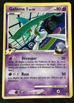 Gallame SP 20/111 holographique, marque: Pokémon, état: Bon état, 5,00 €, 5,95 € Protection acheteurs incluse