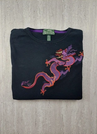 Sweat noir Ralph Lauren femme L – dragon brodé, coton épais, style asiatique, marque: Lauren Ralph Lauren, état: Très bon état, taille: L / 40 / 12, 30,00 €, 32,20 € Protection acheteurs incluse