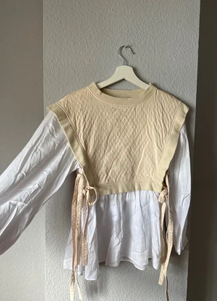 Blusa con chaleco, marque: Zara, état: Très bon état, taille: XS / 34 / 6, 5,00 €, 5,95 € Protection acheteurs incluse