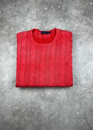 Pull Col Rond Tressé Torsade Polo Ralph Lauren Taille XXL Homme Rouge Logo Brodé 100% Coton #R37, marque: Ralph Lauren, état: Très bon état, taille: XXL, 65,00 €, 68,95 € Protection acheteurs (Pro) incluse