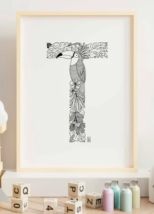 Affiche toucan jungle - idée cadeau Noël, brand: Fait Main, condition: New, €3.00, €3.85 includes Buyer Protection