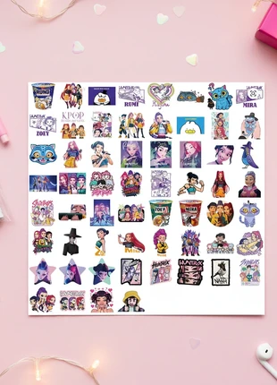 Lot de 60 Autocollants Huntr/x K-Pop Demon Hunters, brand: K-pop demon hunters, condition: New without tags, size: One size, €4.90, €5.85 includes Buyer Protection