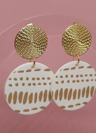 Boucles d'oreilles Dorées, Blanches et Beiges, brand: Petite creatrice, condition: New with tags, €7.00, €8.05 includes Buyer Protection