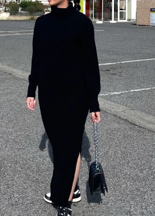 Robe pull noire à col roulé, condition: New without tags, size: S / 36 / 8, €8.00, €9.10 includes Buyer Protection