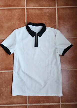 Witte kwart zip, merk: Shein, staat: Heel goed, maat: M, € 2,00, € 2,80 inclusief Kopersbescherming