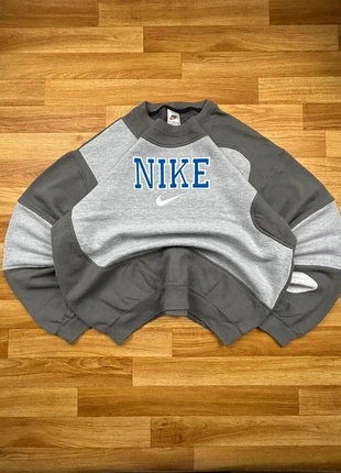 Sweat Nike Vintage Y2K Made In USA Retro Style Boxy (Gris/Gris Foncé - Taille L) T139., marca: Nike, estado: Muy bueno, tamaño: L, 37,90 €, 40,50 € Protección al comprador incluida