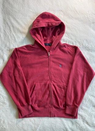 Veste à capuche zippée logo brodé Ralph Lauren / Rouge clair / Taille L Femme, marque: Ralph Lauren, état: Très bon état, taille: L, 48,00 €, 51,10 € Protection acheteurs incluse