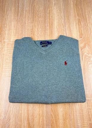 Sweat col V Ralph Lauren / Gris / logo brodé en rouge / taille XL homme / 100% coton, marque: Ralph Lauren, état: Très bon état, taille: XL, 15,00 €, 16,45 € Protection acheteurs incluse