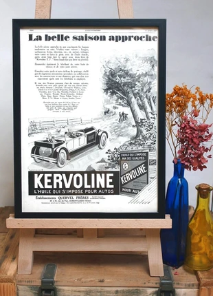 Huile voiture automobile Kervoline - affiche vintage originale publicité 1920, marke: kervoline, zustand: Sehr gut, 10,00 €, 11,20 € beinhaltet Vinted-Käuferschutz Pro