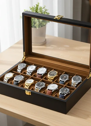 Écrin NEUF Boîte à Montres 12 Emplacements - Vitrine Verre - Luxe, condition: New with tags, €79.90, €84.60 includes Buyer Protection