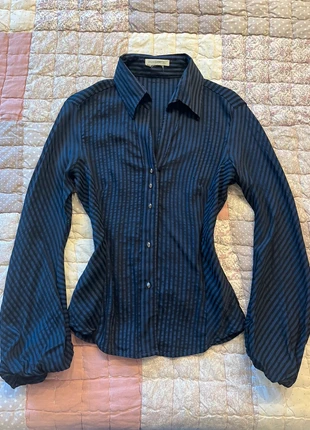 coquette black & marine striped ballon sleeves siren office vintage goth, marque: COQUETTE, état: Très bon état, taille: S / 36 / 8, 30,00 €, 32,20 € Protection acheteurs (Pro) incluse