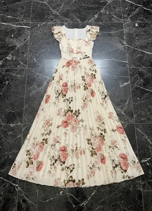 Robe longue élégante à imprimé floral et col carré femme, marca: LOOK, estado: Muy bueno, tamaño: L / 40 / 12, 44,90 €, 47,85 € Protección al comprador incluida