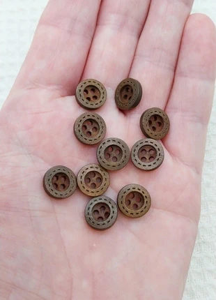 Bouton de couture rond bois marron 12mm - 10pcs A0267, marca: Mercerie Syllikan, estado: Muy bueno, 2,00 €, 2,80 € Protección al comprador Pro incluida