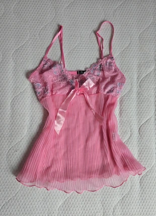 Top babydoll tulle pink fairy core transparent see through vintage y2k coquette, brand: COQUETTE, condition: Very good, size: S / 36 / 8, €16.00, €17.50 includes Buyer Protection