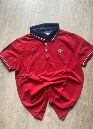 Polo homme S schott 100% coton rouge col noir bande blanche, marca: Schott, estado: Muito bom, tamanho: S, €20.00, €21.70 inclui Proteção do Comprador