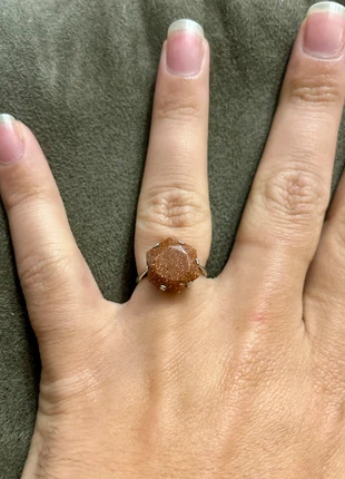 Bague Art Déco en argent et pierre de soleil, marca: Argent, estado: Muito bom, tamanho: 19 mm Ø / 21, €68.95, €73.10 inclui Proteção do Comprador Pro