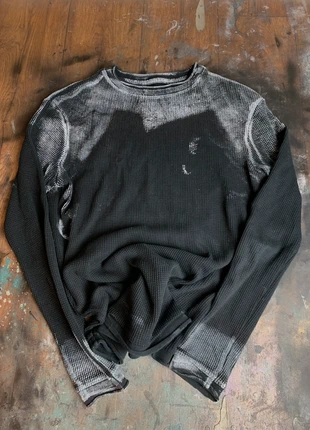 Longsleeve Thermal Opium Y2K style avant-garde Black/White Small, marque: Opium, état: Bon état, taille: S, 26,00 €, 28,00 € Protection acheteurs incluse