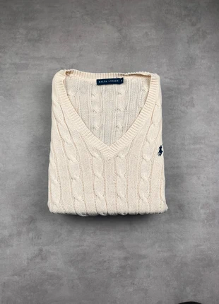 Pull Ralph Lauren Femme – Taille M – Col V – Maille Torsadée – Écru, marca: Ralph Lauren, estado: Muy bueno, tamaño: M / 38 / 10, 45,00 €, 47,95 € Protección al comprador incluida